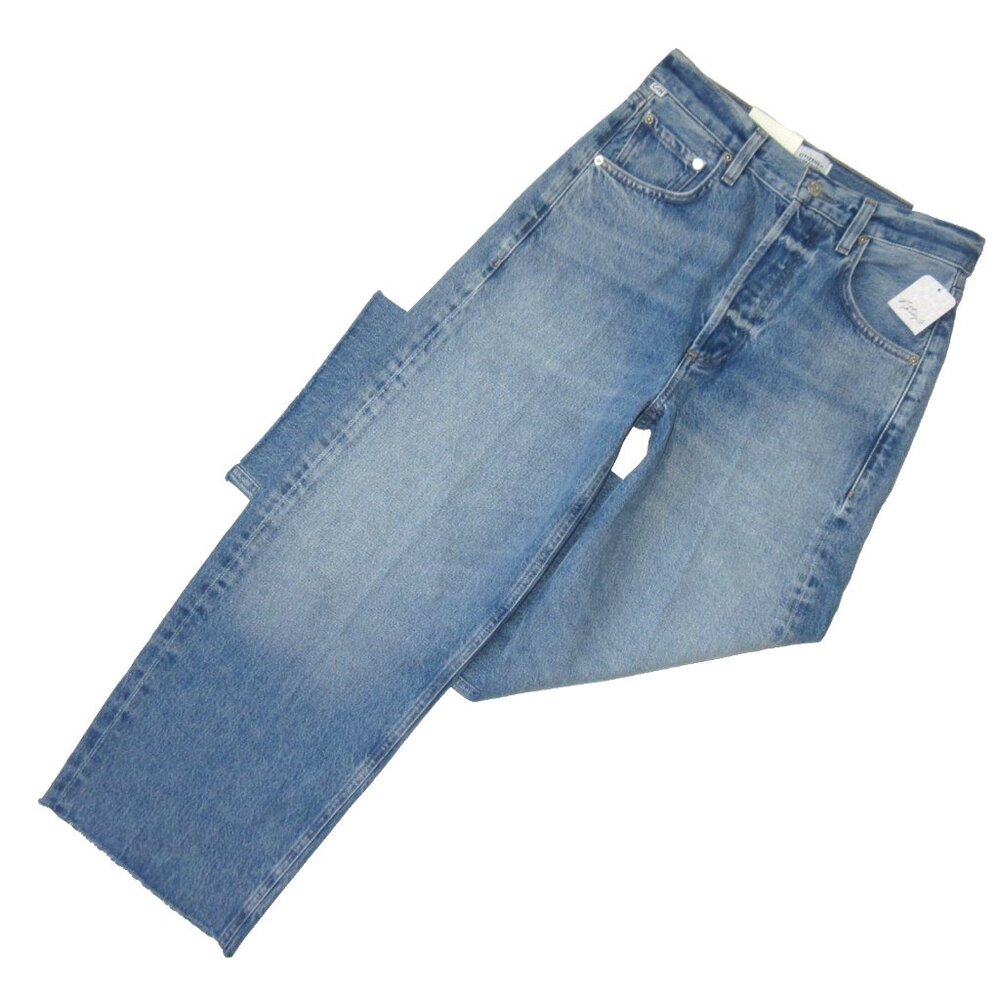 Citizens Of Humanity Blue Wide-Leg High-Rise Jeans - Picture 5 of 9